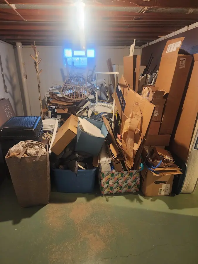 Roll-off dumpster container at job site for 15 Yard Dumpster Rental in Fishersville